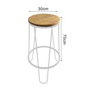 Ver imagem 5 de Bancada Gourmet 120cm com 2 Banquetas Industriais Guatemala Base Branca