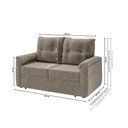 Ver mais imagens de Sofá Cama 2 Lugares Casal 1,60 Mts Tifany Veludo Matrix Cor:veludo Marrom
