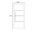 Ver imagem 2 de Porta de Aço Pivotante Social 217x105x12cm com Friso Ideal Crv Esquadrias Abertura Esquerda