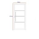 Ver imagem 2 de Porta de Aço Pivotante Social 217x105x12cm com Friso Abertura Direita Premium Yescasa Branco
