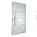 Ver imagem 1 de Porta de Aço Pivotante Social 217x105x12cm com Friso Abertura Direita Premium Yescasa Branco