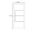 Ver imagem 2 de Porta de Aço Pivotante Social 217x105x12cm com Friso Ideal Crv Esquadrias Abertura Esquerda