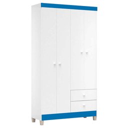 Cômoda e Guarda Roupa 4 Portas Ternura Baby Branco Flex – Incorplac - 5