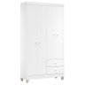 Cômoda e Guarda Roupa 4 Portas Ternura Baby Branco Flex – Incorplac - 3