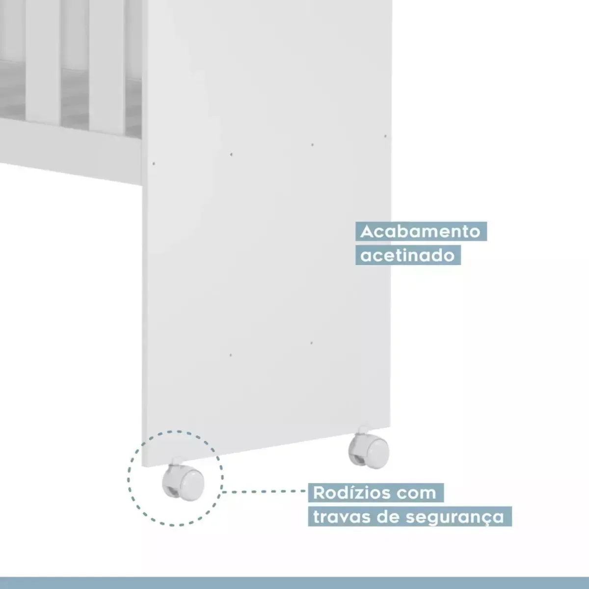 Mini Berço Multiuso 5 em 1 Ideal para Seu Bebe com Colchao - 6