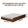 Cama Montessoriana com Colchão Ortobom Solteiro 4 Rodízios Âmbar Diogo Shop Jm - 4