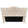 Cabeceira King Size Cama Box de Casal Quarto Estofada Barcelona 198cm:suede Bege Claro - 1