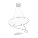 Ver imagem 1 de Luminária Pendente Led Integrado 41w Design Moderno M3 Luxo Espiral Bivolt:branco - Luz Branca Quent