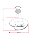 Ver imagem 5 de Luminária Pendente Led Integrado 41w Design Moderno M3 Luxo Espiral Bivolt:branco - Luz Branca Quent