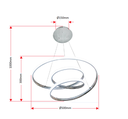 Ver imagem 5 de Luminária Pendente Led Integrado 41w Design Moderno M3 Luxo Espiral Bivolt:branco - Luz Branca Quent