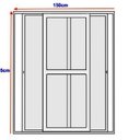 Ver imagem 2 de Porta Balcão de Aço 215x150cm 3 Folhas Moveis Ideal Crv Esquadrias