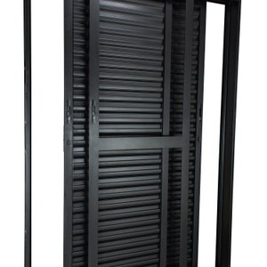 Porta Balcão de Aço 215x150cm 3 Folhas Moveis Ideal Crv Esquadrias