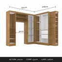 Ver imagem 3 de Guarda Roupa Modulado Solteiro Andrea Boreal/branco - Móveis Arapongas Boreal/branco