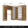 Guarda Roupa Modulado Solteiro Andrea Boreal/branco - Móveis Arapongas Boreal/branco - 2