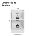 Ver imagem 5 de Balcão de Cozinha 50cm 1 Porta (sem Tampo) Branco/Crema Vik Madesa
