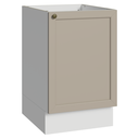 Ver imagem 1 de Balcão de Cozinha 50cm 1 Porta (sem Tampo) Branco/Crema Vik Madesa