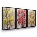 Ver imagem 1 de Quadros Decorativos Floral Cores Moldura Grande Mosaico