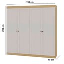 Ver imagem 4 de Conjunto Guarda-Roupa com Cômoda Branco