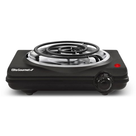 Elite Gourmet Esb100b Placa Elétrica de Queima Única Preto 1000w
