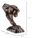 Ver imagem 3 de Escultura Busto Pantera Ataque em Fibra de Vidro, 40 Cm:metal Cobre