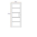 Ver imagem 3 de Porta de Aço Social Slim 215x84x12cm com Puxador Pequeno Ideal Crv Esquadrias Abertura Direita