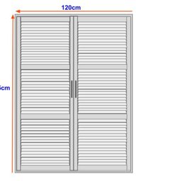 Porta Balcão de Aço Laminada 215x120cm com Vidro Ideal Crv Esquadrias - 2
