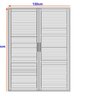 Porta Balcão de Aço Laminada 215x120cm com Vidro Ideal Crv Esquadrias - 2