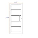 Ver imagem 3 de Porta de Aço Social Slim 215x95cm com Puxador Pequeno Ideal Crv Esquadrias