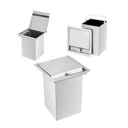 Lixeira Quadrada Pia Cozinha Embutir 4 L Inox 304 - 4