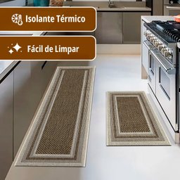 Kit Tapete Passadeira 2 Pç Cozinha Antiderrapante Js Mol M87 - 3