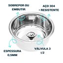 Ver imagem 3 de Cuba Redonda com Aço Inoxidável 304