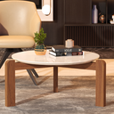 Ver imagem 2 de Mesa de Centro Austria Decorativa Pés em Madeira Maciça:off White