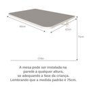 Ver imagem 5 de Mesa Infantil Dobrável 60cm com Canto Arredondado