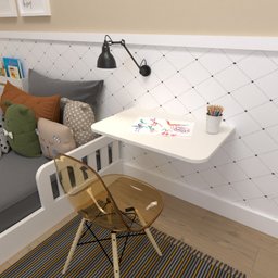 Mesa Infantil Dobrável 60cm com Canto Arredondado - 1