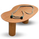 Ver imagem 1 de Mesas de Jantar Orgânicas Bean 1.98x122cm Freijo Modelar Moveis Mesa de Jantar Orgânica