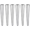 Ver imagem 1 de Kit 6 Pés de Metal 60 CM Hairpin Legs Mesa de Canto Aparador Preto