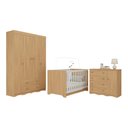 Ver imagem 2 de Quarto de Bebê Completo com Berço Americano 3 em 1 Realeza Multimóveis Mp4583 Madeirado