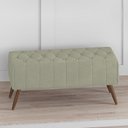 Ver imagem 6 de Puff Puf Para Sala 100 cm Pes Madeira Trit Veludo SL 940 Peer