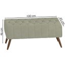 Ver imagem 4 de Puff Puf Para Sala 100 cm Pes Madeira Trit Veludo SL 940 Peer
