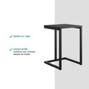 Ver imagem 6 de Conjunto 2 Banquetas Sala de Jantar Tubo Preto Madeirado Preto