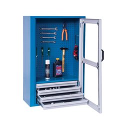 Armário com 4 Gavetas Painel Perfurado e Visor de Acrílico Arm029a Cmb - 3