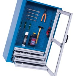 Armário com 4 Gavetas Painel Perfurado e Visor de Acrílico Arm029a Cmb - 2