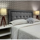 Ver imagem 1 de Cabeceira King Estofada Veneza 05 Diamond 2 Linho Cinza 195 X 120 Rbl