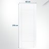 Folha de Porta Maciça 210x82cm Eucalipto Pm95 Clean Cruzeiro Portas Fundo Primer - 2