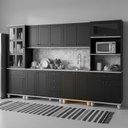 Ver imagem 4 de Balcão de Cozinha 2 Portas MDF 80cm Joy Yescasa Preto