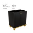Ver imagem 2 de Balcão de Cozinha 2 Portas MDF 80cm Joy Yescasa Preto