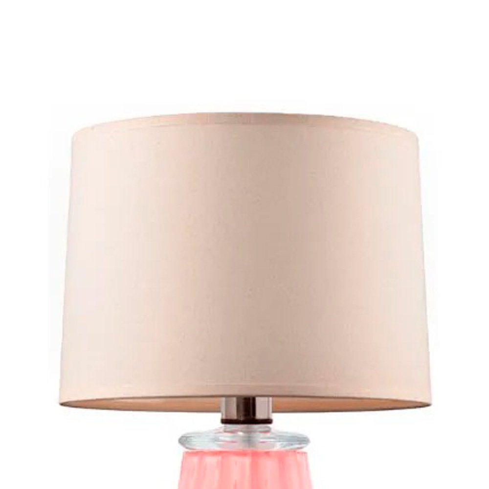 Abajur Decorativo em Vidro Estilo Murano Amelie Rosa Candy - Abajur de Luxo com Detalhes Intrincados - 3