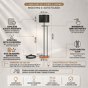 Ver imagem 2 de Luminária Abajur de Chão Salone Decore Estilo Industrial Base Preto Cupula Preta