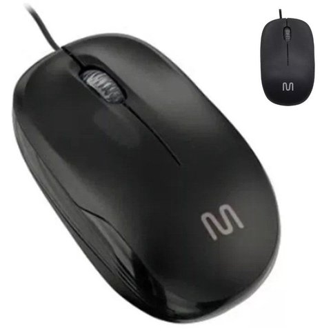 Mouse USB Multilaser Rastreamento Optico em Alta Definiçao