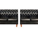 Ver imagem 4 de Sofá Dom Pedro Chesterfield Modulado 4 Lugares 2 Poltronas Decoração Sara Recepção Preto